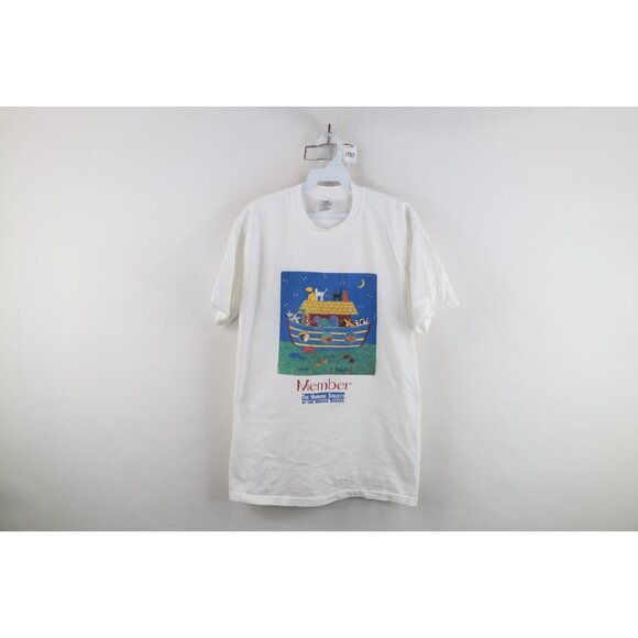 Vintage Y2K 2006 Mens Large Faded The Humane Society Animal Pets T-Shirt White - Picture 1 of 12